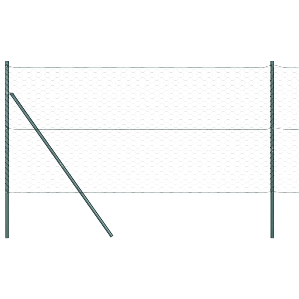 Hexagonal Fence Ground Fix 50 x 1.2 m PVC-Coated Steel Grey
