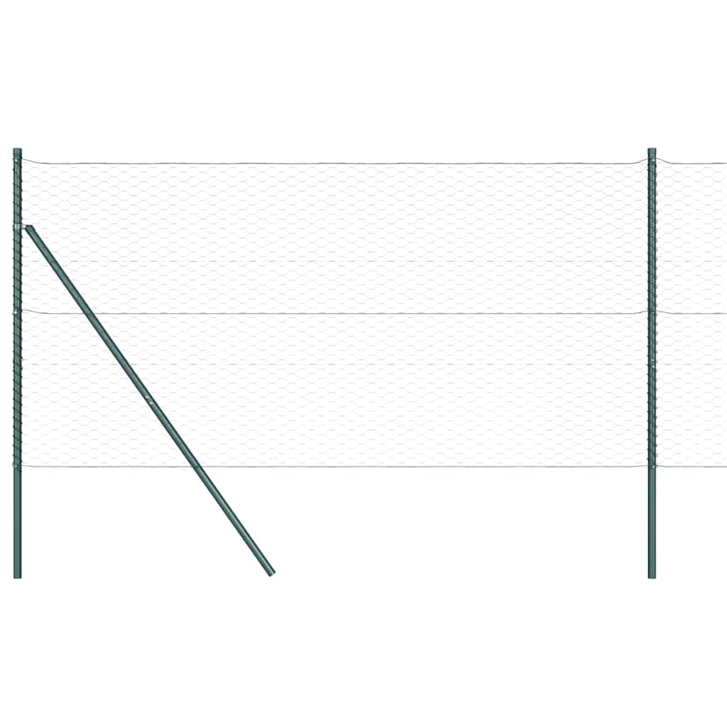 Hexagonal Fence Ground Fix 50 x 1.4 m PVC-Coated Steel Grey