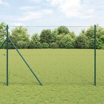 Hexagonal Fence Ground Fix 50 x 1.5 m PVC-Coated Steel Grey