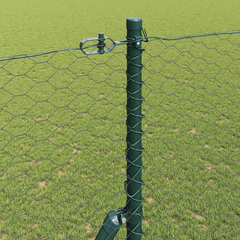 Hexagonal Fence Ground Fix 50 x 1.6 m PVC-Coated Steel Grey