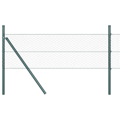 Hexagonal Fence Ground Fix 100 x 0.8 m PVC-Coated Steel Grey