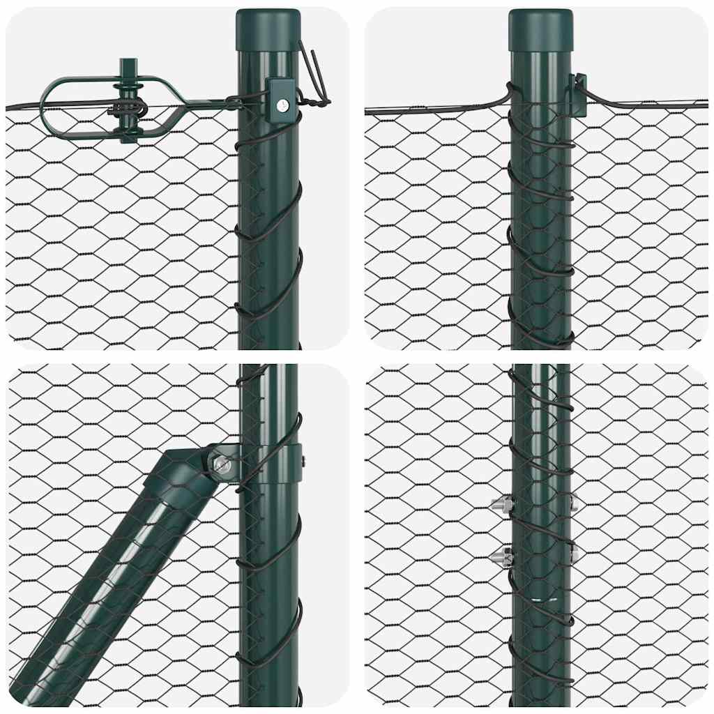 Hexagonal Fence Ground Fix 100 x 1.2 m PVC-Coated Steel Grey