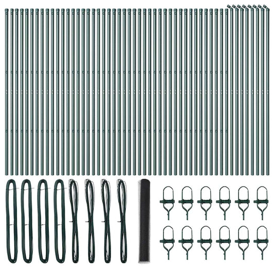Hexagonal Fence Ground Fix 100 x 1.2 m PVC-Coated Steel Grey