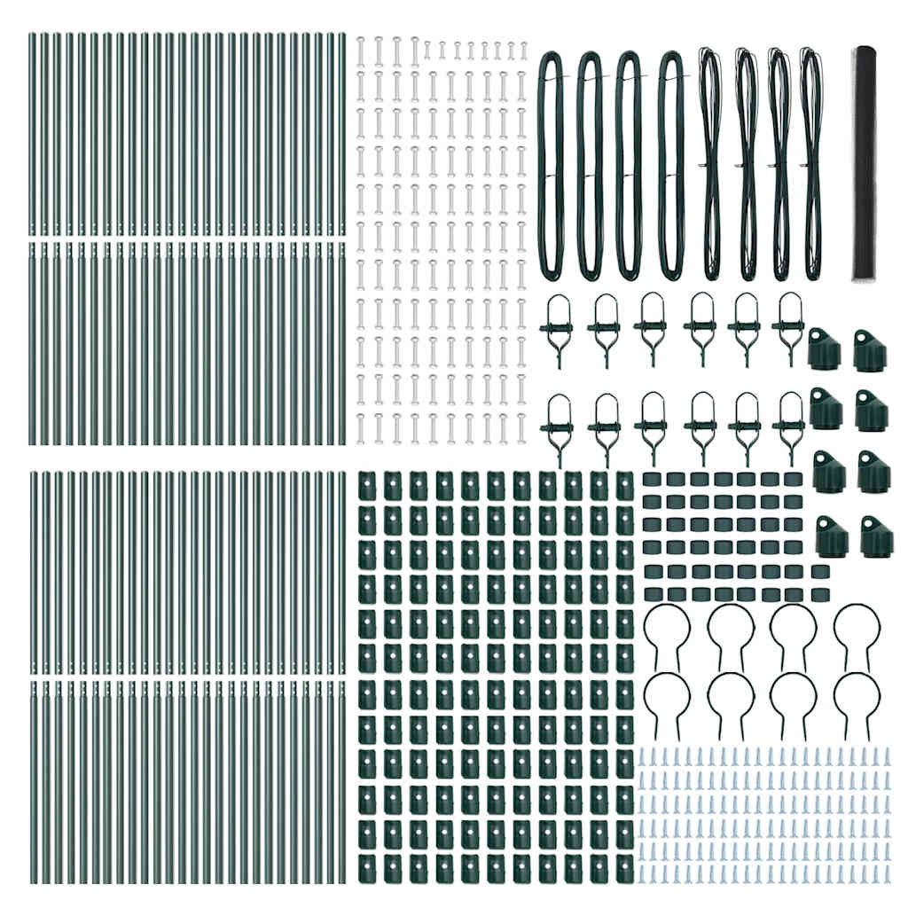 Hexagonal Fence Ground Fix 100 x 1.5 m PVC-Coated Steel Grey