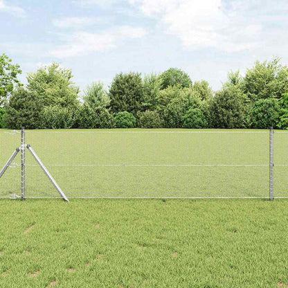 Hexagonal Fence Ground Fix 10 x 0.6 m Galvanised Steel Silver