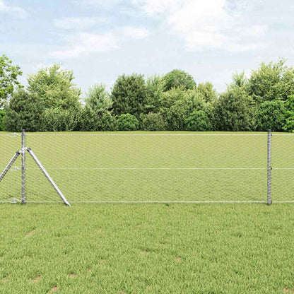 Hexagonal Fence Ground Fix 10 x 0.6 m Galvanised Steel Silver