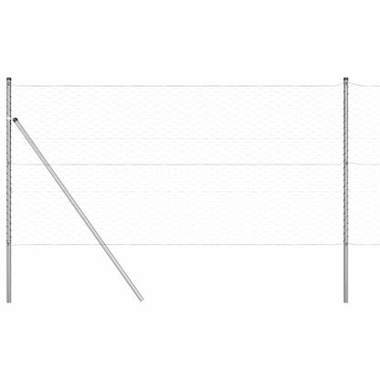 Hexagonal Fence Ground Fix 10 x 1 m Galvanised Steel Silver