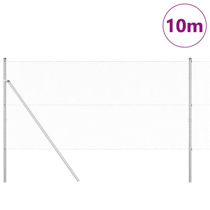 Hexagonal Fence Ground Fix 10 x 1.2 m Galvanised Steel Silver