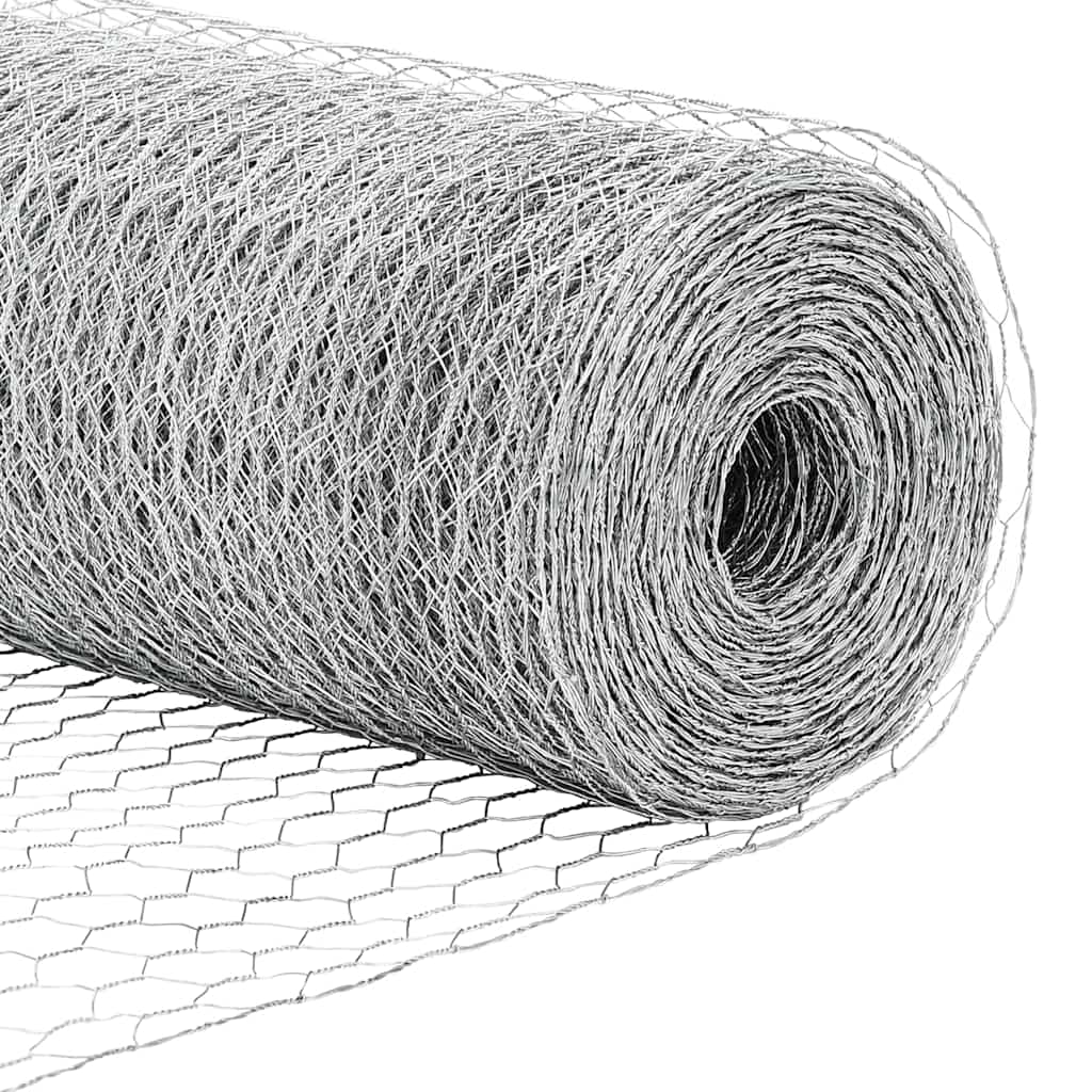 Hexagonal Fence Ground Fix 10 x 1.2 m Galvanised Steel Silver