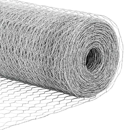 Hexagonal Fence Ground Fix 10 x 1.2 m Galvanised Steel Silver