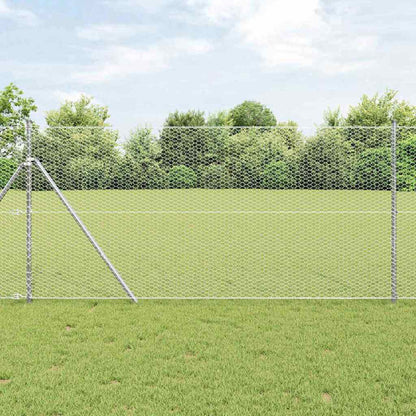 Hexagonal Fence Ground Fix 10 x 1.2 m Galvanised Steel Silver