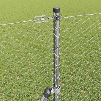 Hexagonal Fence Ground Fix 25 x 1.5 m Galvanised Steel Silver