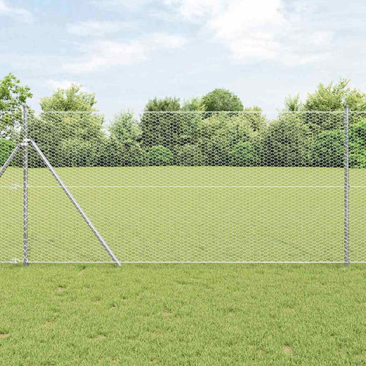 Hexagonal Fence Ground Fix 50 x 1.2 m Galvanised Steel Silver