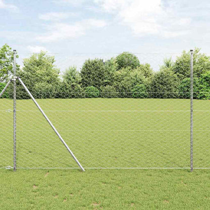 Hexagonal Fence Ground Fix 50 x 1.6 m Galvanised Steel Silver