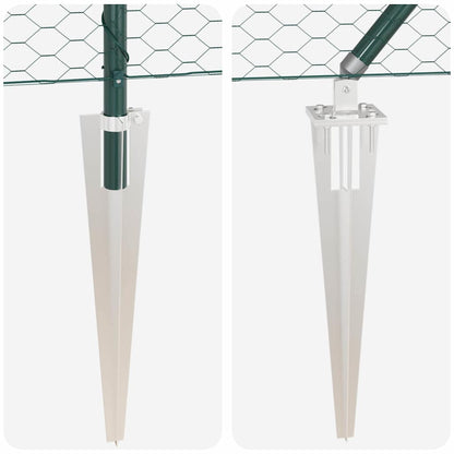 Hexagonal Fence with Post 10 x 1.2 m PVC-Coated Steel Green