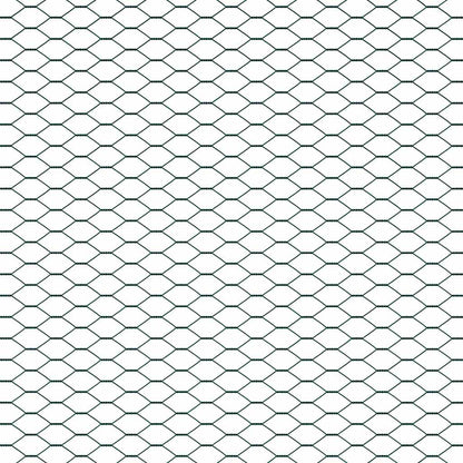 Hexagonal Fence with Post 50 x 1.2 m PVC-Coated Steel Green