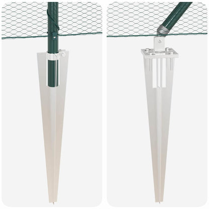Hexagonal Fence with Post 50 x 1.6 m PVC-Coated Steel Green