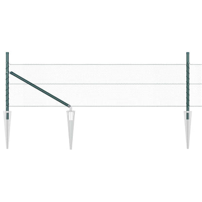 Hexagonal Fence with Post 100 x 0.4 m PVC-Coated Steel Green