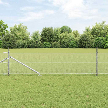 Hexagonal Fence with Post 50 x 0.8 m Galvanised Steel Silver