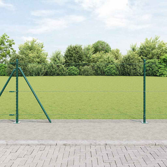 Hexagonal Fence with Concrete Base 10 x 1 m PVC-Coated Steel