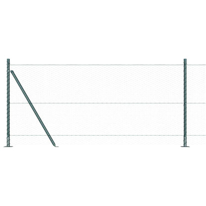 Hexagonal Fence with Concrete Base 10 x 1 m PVC-Coated Steel
