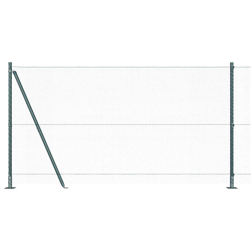 Hexagonal Fence with Concrete Base 10 x 1.2 m PVC-Coated Steel