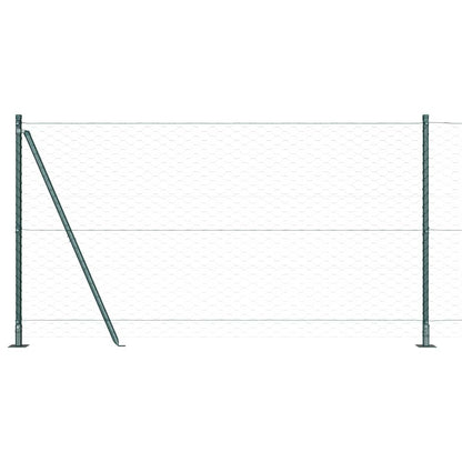 Hexagonal Fence with Concrete Base 10 x 1.2 m PVC-Coated Steel