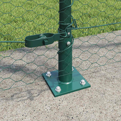 Hexagonal Fence with Concrete Base 10 x 1.6 m PVC-Coated Steel