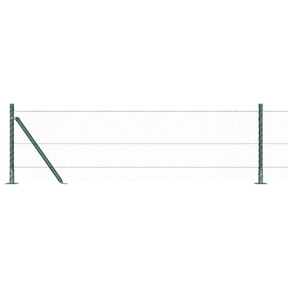 Hexagonal Fence with Concrete Base 25 x 0.6 m PVC-Coated Steel