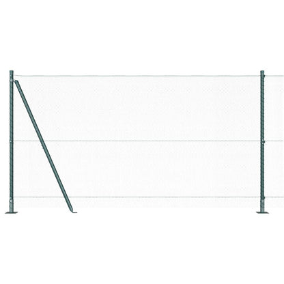 Hexagonal Fence with Concrete Base 25 x 1.2 m PVC-Coated Steel