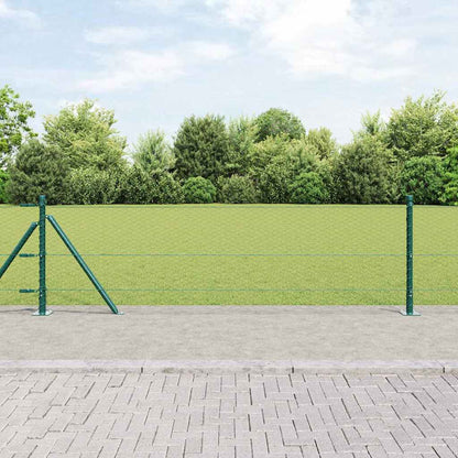 Hexagonal Fence with Concrete Base 50 x 0.6 m PVC-Coated Steel