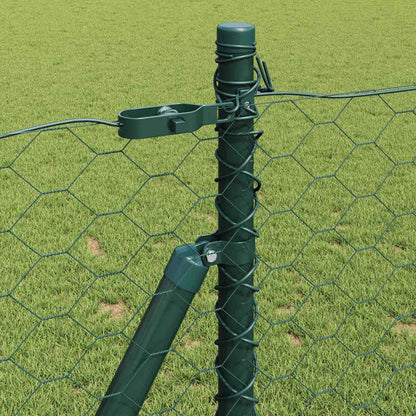 Hexagonal Fence with Concrete Base 50 x 0.8 m PVC-Coated Steel