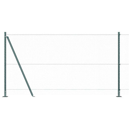 Hexagonal Fence with Concrete Base 50 x 1.2 m PVC-Coated Steel