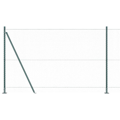 Hexagonal Fence with Concrete Base 50 x 1.4 m PVC-Coated Steel