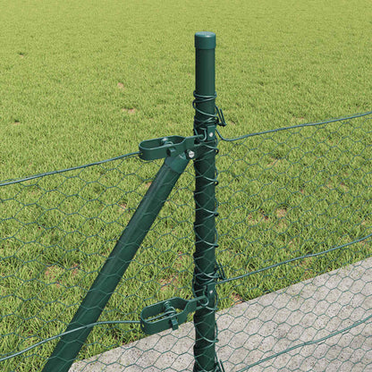 Hexagonal Fence with Concrete Base 100 x 0.4 m PVC-Coated Steel