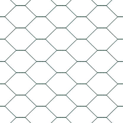 Hexagonal Fence with Concrete Base 100 x 0.4 m PVC-Coated Steel