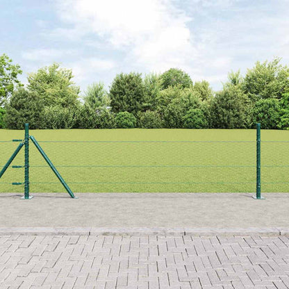 Hexagonal Fence with Concrete Base 100 x 0.5 m PVC-Coated Steel