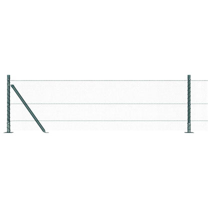 Hexagonal Fence with Concrete Base 100 x 0.6 m PVC-Coated Steel