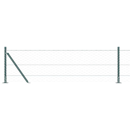 Hexagonal Fence with Concrete Base 100 x 0.6 m PVC-Coated Steel