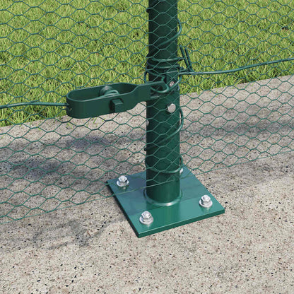 Hexagonal Fence with Concrete Base 100 x 0.8 m PVC-Coated Steel