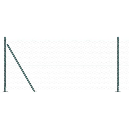 Hexagonal Fence with Concrete Base 100 x 0.8 m PVC-Coated Steel