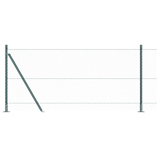 Hexagonal Fence with Concrete Base 100 x 1 m PVC-Coated Steel