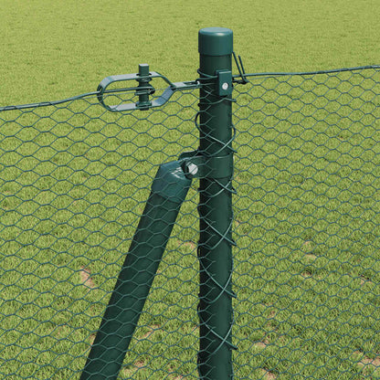 Hexagonal Fence with Concrete Base 100 x 1.2 m PVC-Coated Steel