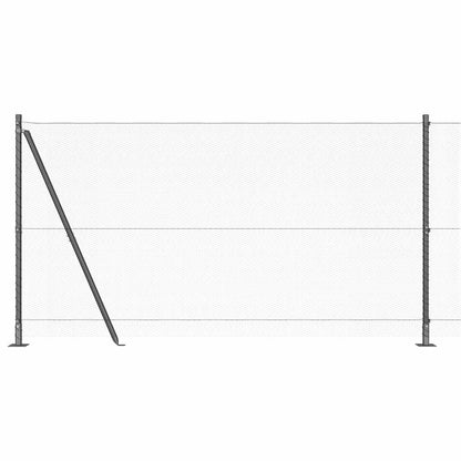 Hexagonal Fence with Concrete Base 10 x 1.2 m PVC-Coated Steel