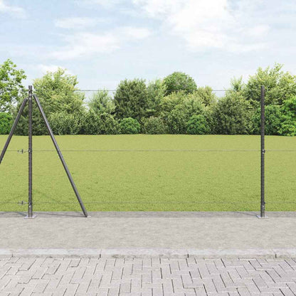 Hexagonal Fence with Concrete Base 25 x 1.2 m PVC-Coated Steel