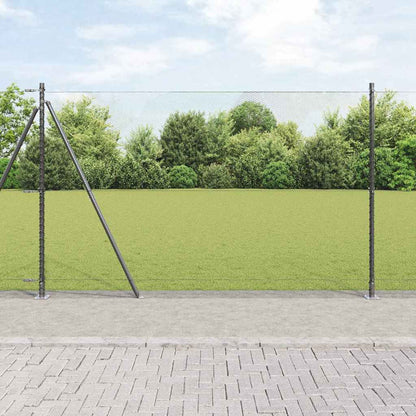 Hexagonal Fence with Concrete Base 50 x 1.5 m PVC-Coated Steel