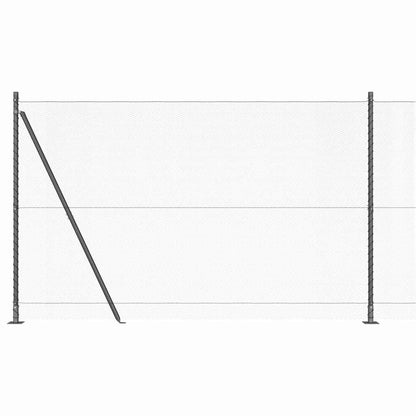 Hexagonal Fence with Concrete Base 50 x 1.6 m PVC-Coated Steel