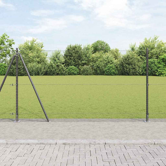 Hexagonal Fence with Concrete Base 100 x 1.2 m PVC-Coated Steel