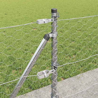 Hexagonal Fence with Concrete Base 10 x 0.4 m Galvanised Steel