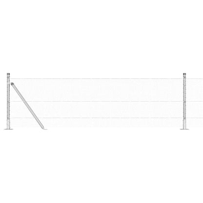 Hexagonal Fence with Concrete Base 10 x 0.6 m Galvanised Steel